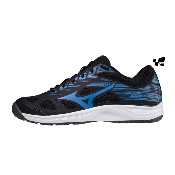 Giày Cầu Lông Mizuno Sky Blaster 2 - Đen Xanh Chính Hãng